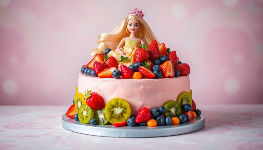 Fruit Decorations on Barbie Cake