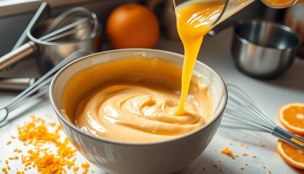 Orange Cake Mixing Technique