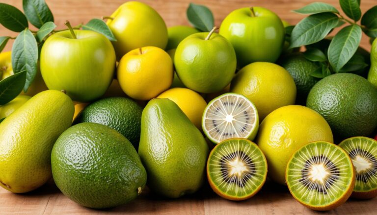 green fruits, green fruit, green colour fruits