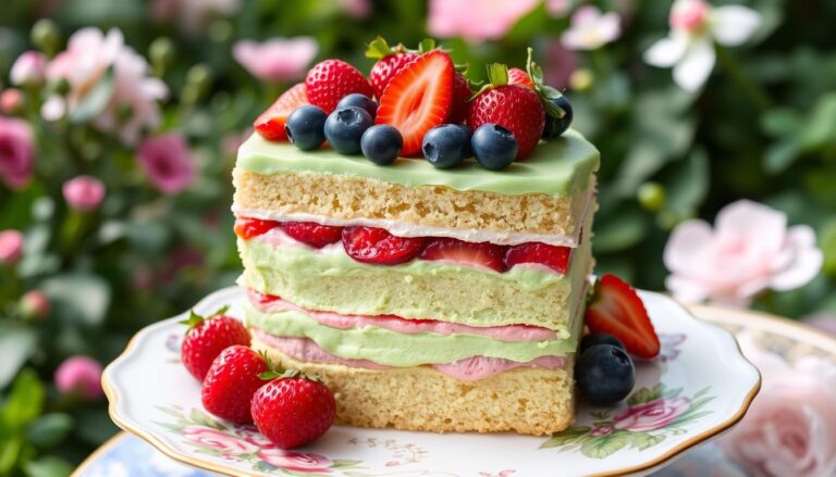 princess cake, fruit