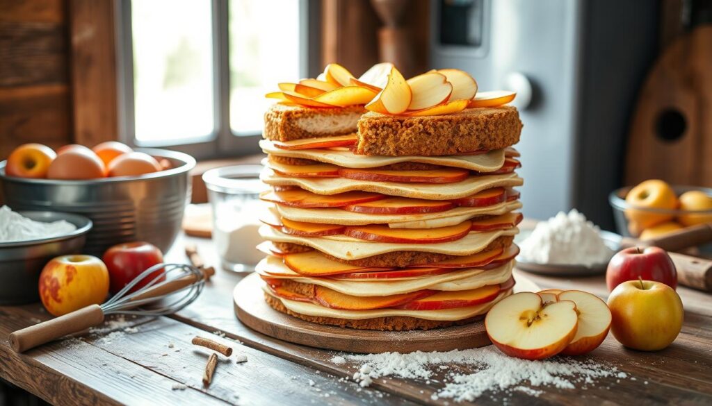 Layering Rustic Apple Cake