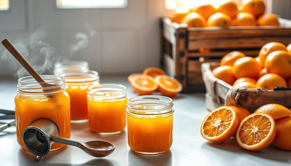 Orange Jam Canning Process