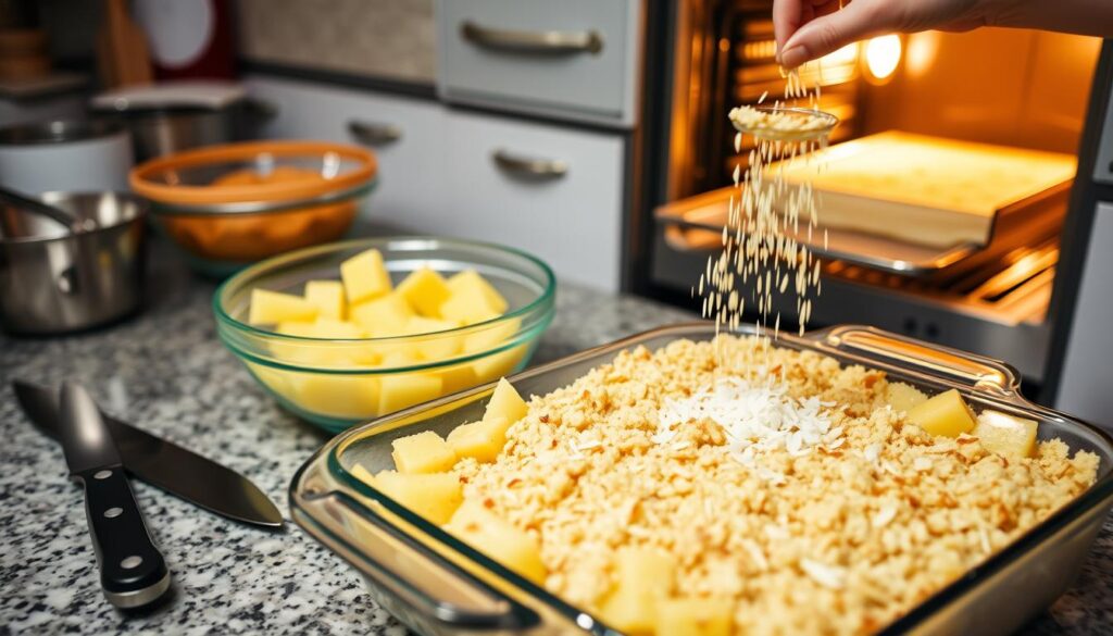 Pineapple Casserole Baking Steps