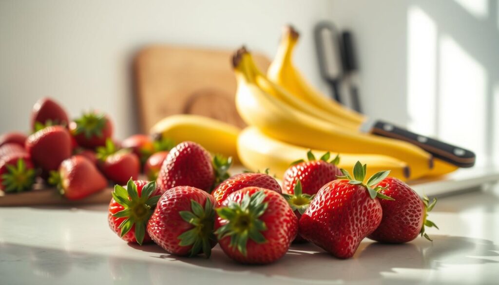 Selecting Perfect Fruits for Strawberry Banana Smoothie